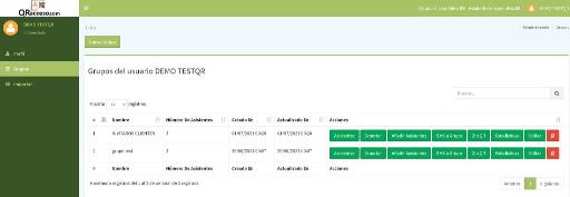 QRacceso panel web control de acceso con códigos QR