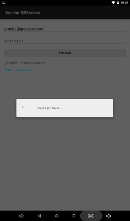 QRacceso: login con usuario y contraseña para cargar los datos desde el panel de control web