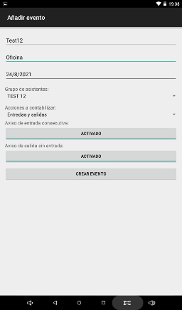 Qracceso: crear evento